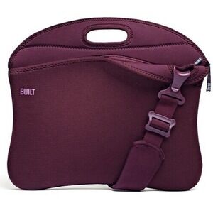 BUILT Laptop Porter Bag 15.4" Neoprene Shoulder Tote Burgundy NEW No Tags